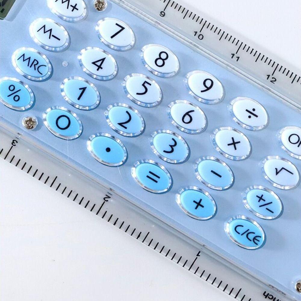 15cm Straight Ruler With Calculator Ultra-thin Stationery Drawing Tool  School Supply