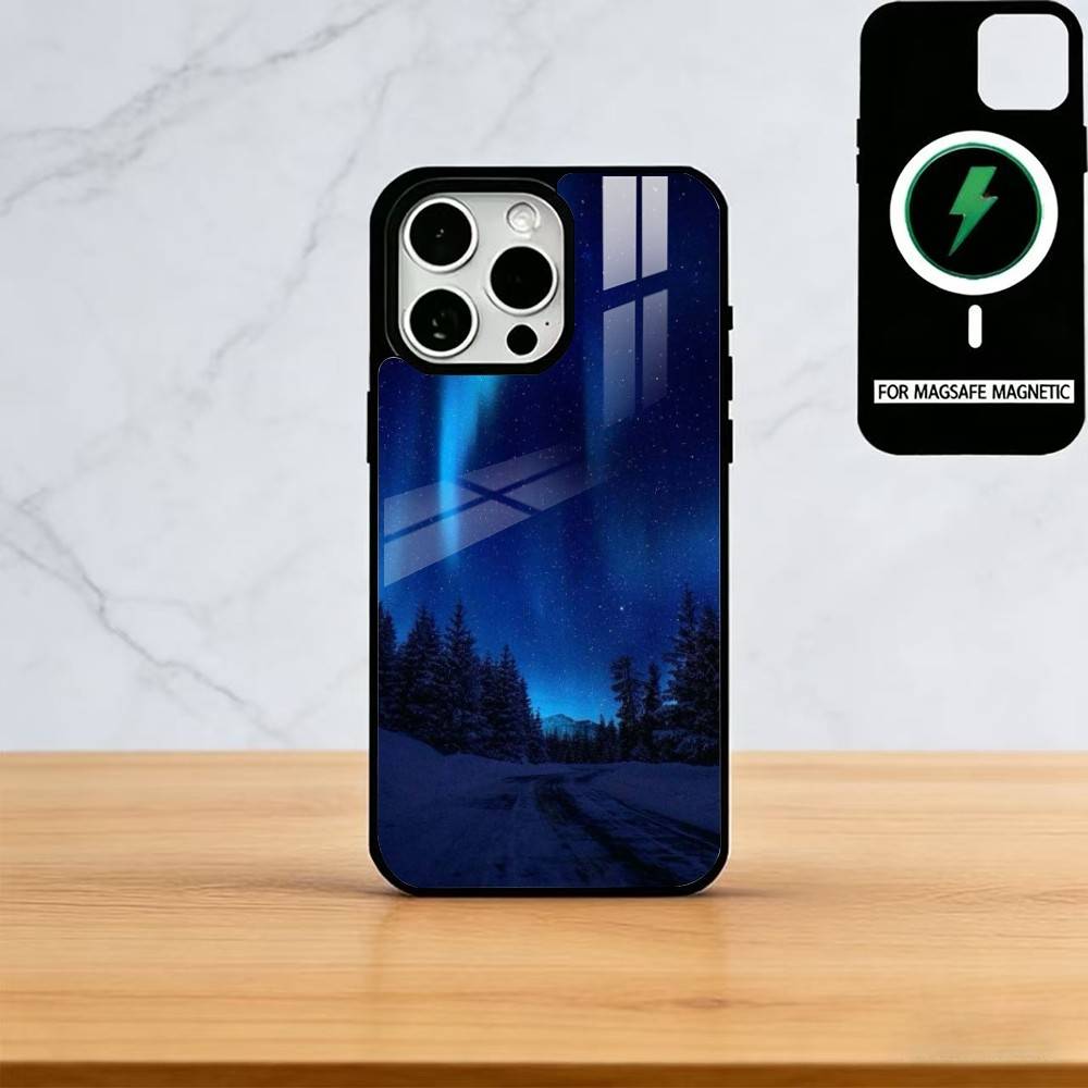 Prime Aurora Borealis Phone Case For iPhone17,16,15,14,13,12,11 Plus,Pro Magnetic For Magsafe Wireless Charging