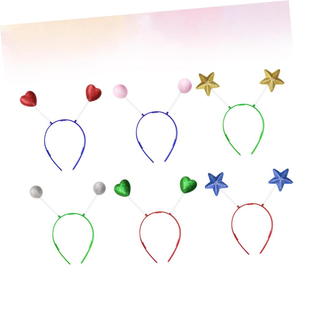 BESTOYARD 12pcs Antenna Costume Accessories Star Head Boppers Alien Headband Novelty Headband Bopper Headband Star Headpiece