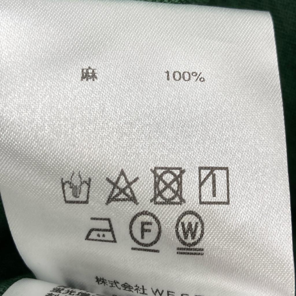 BLUEBIRD BOULEVARD Green Linen 100% Long Shirt Dress dress M greenUsed