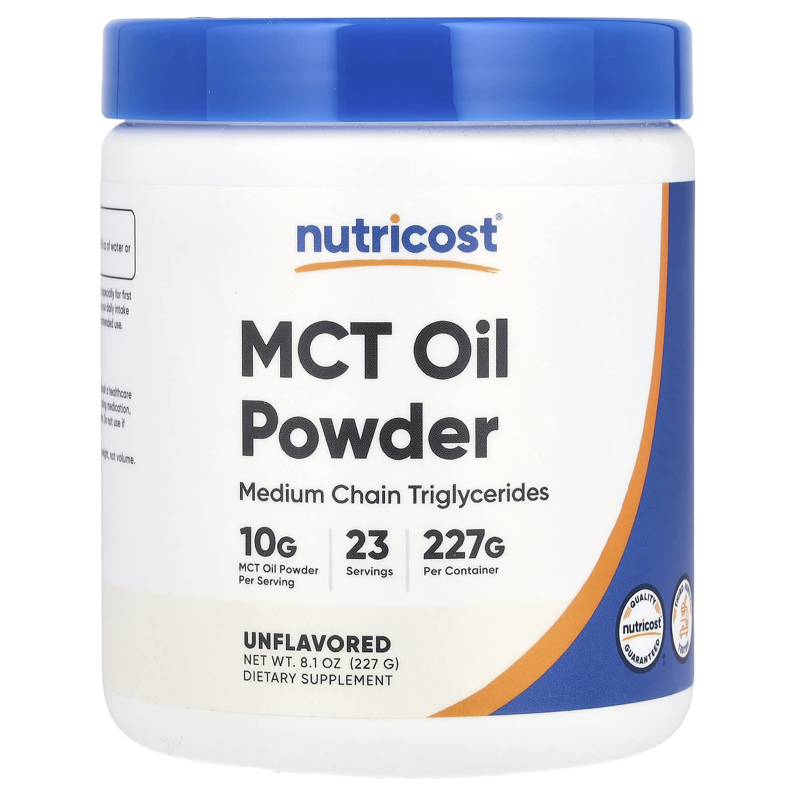 

Nutricost, Порошок MCT-олії, Без смаку, 8,1 унції (227 г)