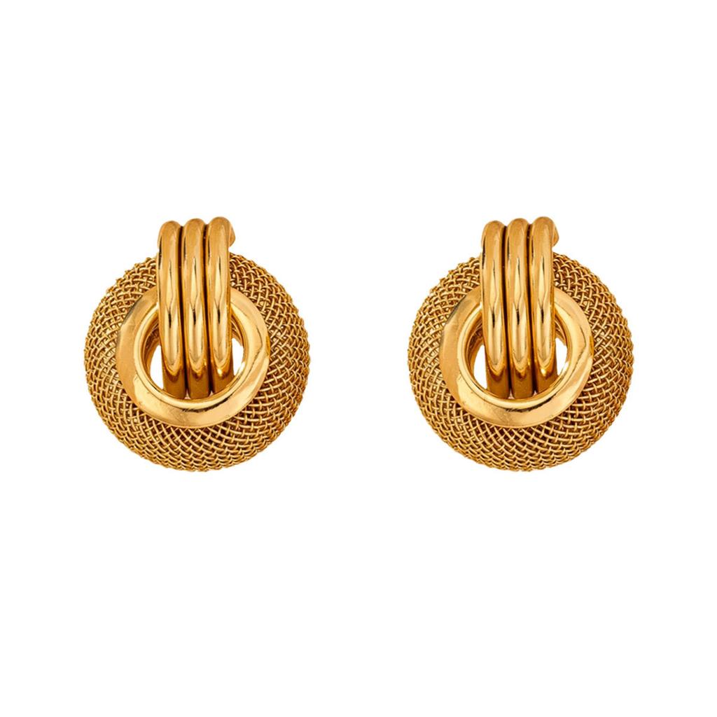European and American Style Women's Earrings Geometric Light Luxury Round Rings High-end Design Studs, Versatile Niche Earrings