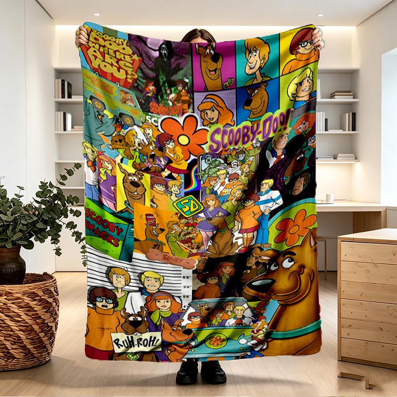 Scooby Print Blanket - Soft & Comfortable, for Bedroom, Travel, Sofa, Home Decoration - Birthday Christmas Gift for Friend