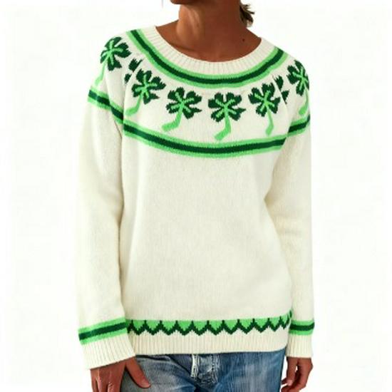 Women's Basic Style Round Neck Knit Sweater
