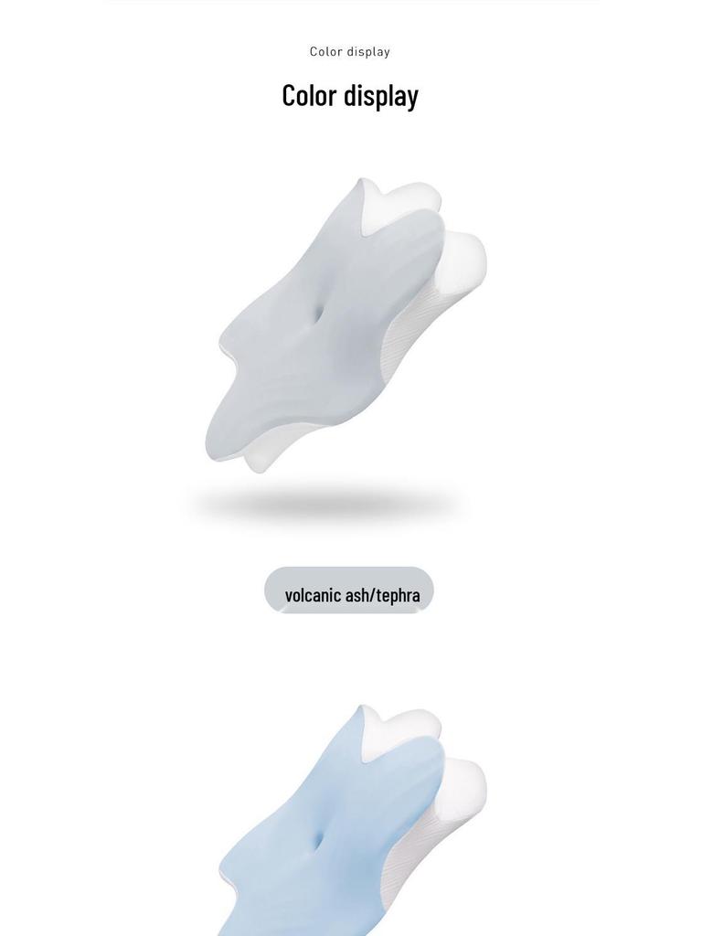 Butterfly Neck Support Pearl Memory Foam Pillow - Slow Rebound, Non-Collapsing, with Pillowcase