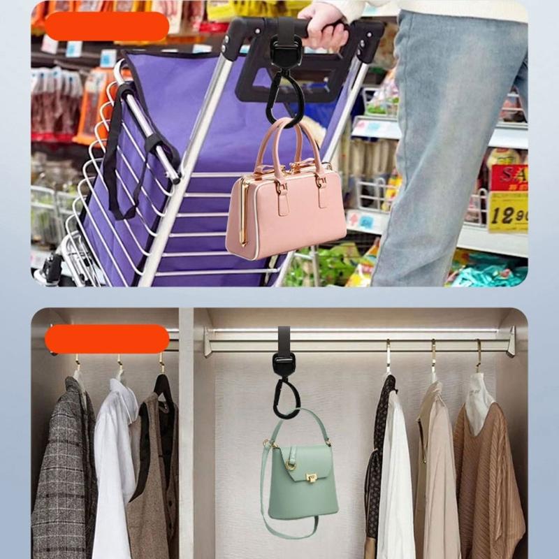 Upgrades Prams Hooks Rotatable Pram Clip Secure & Rotate Pram Hooks Strong Load Capacity for Hanging Bags On Prams