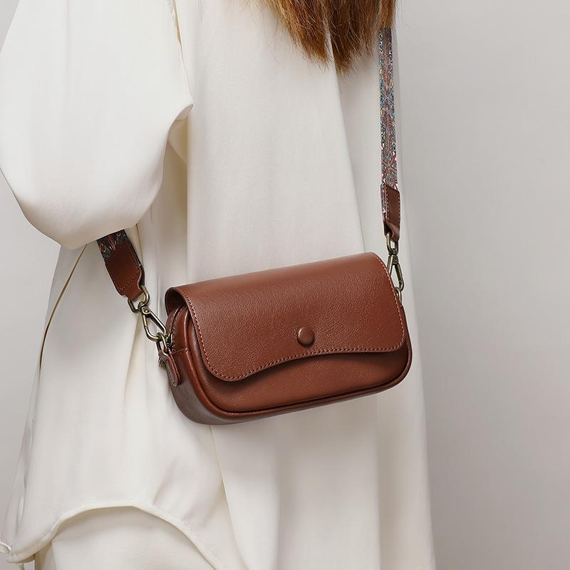 Bag Female Female Baotou Layer Cowhide Crossbody Bag High-grade Texture Niche Shoulder Bag