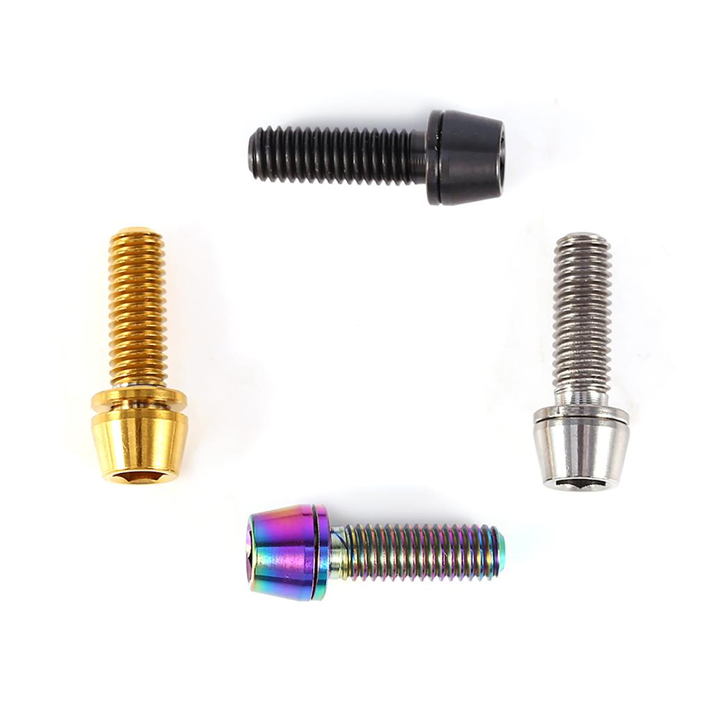 Titanium Alloy Bicycle Titanium Tapered Head Bolt Screw With Washer For Mountain Bike
