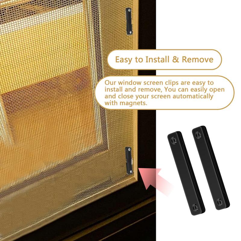 12pcs Magnetic Window Screen Clip Magnets For Mosquitoe Screen Protection No Punching Strong Fixation Windows Mounting Buckle