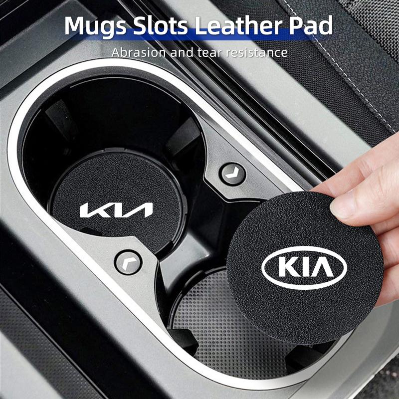 Car Water Coaster Console Mug Drink Non-Slip Pad Mute Mat For KIA GT Line Forte Seltos K5 Sportage Ceed Soul Cerato Sedona Forte