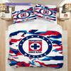 Cruz Azul Pattern Bedding Quilt Set Quilt Cover Pillowcase Home Decoration Birthday Gift (1 * duvet cover + 2 * pillowcase, without core)
