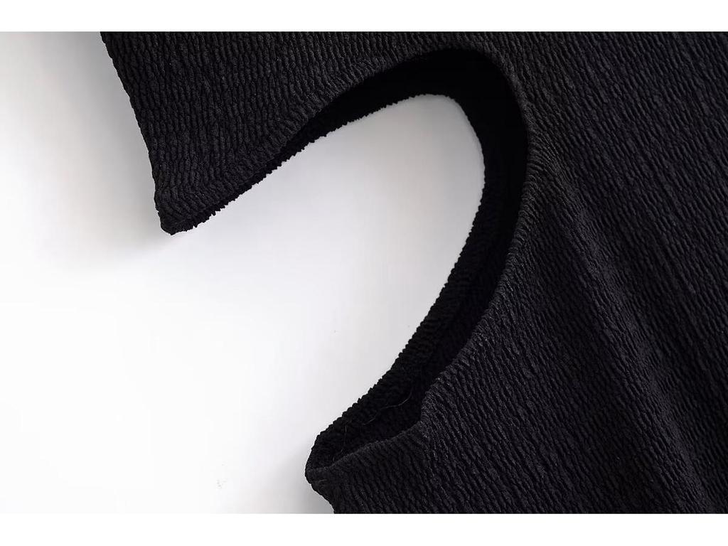 2025 Spring Women's European & American Style Elastic Open Design Long Dress