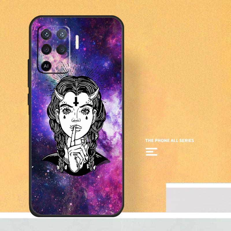 Devil Satan Case For Oppo A74 A94 A54 A15 A17 A57 A6 A5 Pro A16 A76 A96 A40 A60 A80 A18 A38 A58 A78 A98