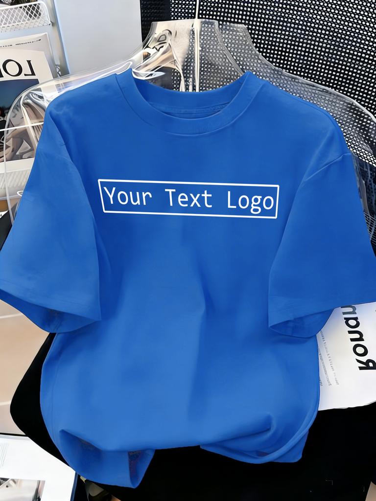 Customized Personalized Your Text Logo Female T Shirts Cotton Breathable Soft Workwear Casual Loose Home Clothes Trendy Y2K Tee