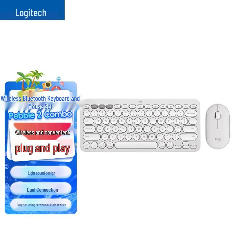 

Logitech Pebble 2 Combo Wireless Keyboard and Mouse Set