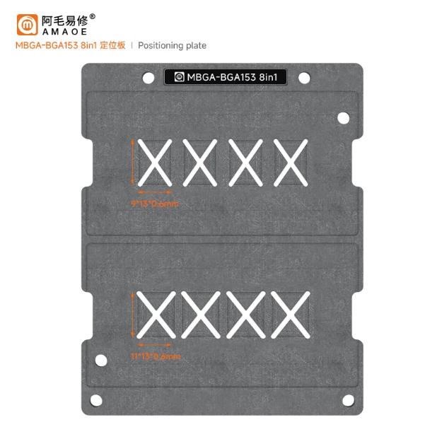 AMAOE MBGA-BGA153 BGA169 Zinnpflanzplattform Halterung EMMC EMCP UFS Speicher Flash-Chip 4-in-1 Löt-Schablone