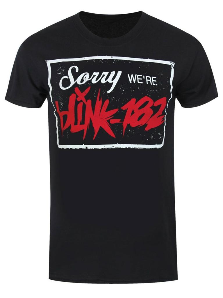 Official Blink 182 Sorry Mens Black T Shirt Blink 182 Tee