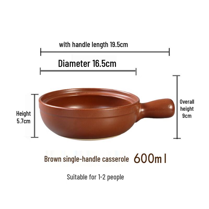 High-Temperature Resistant Ceramic Clay Pot Casserole