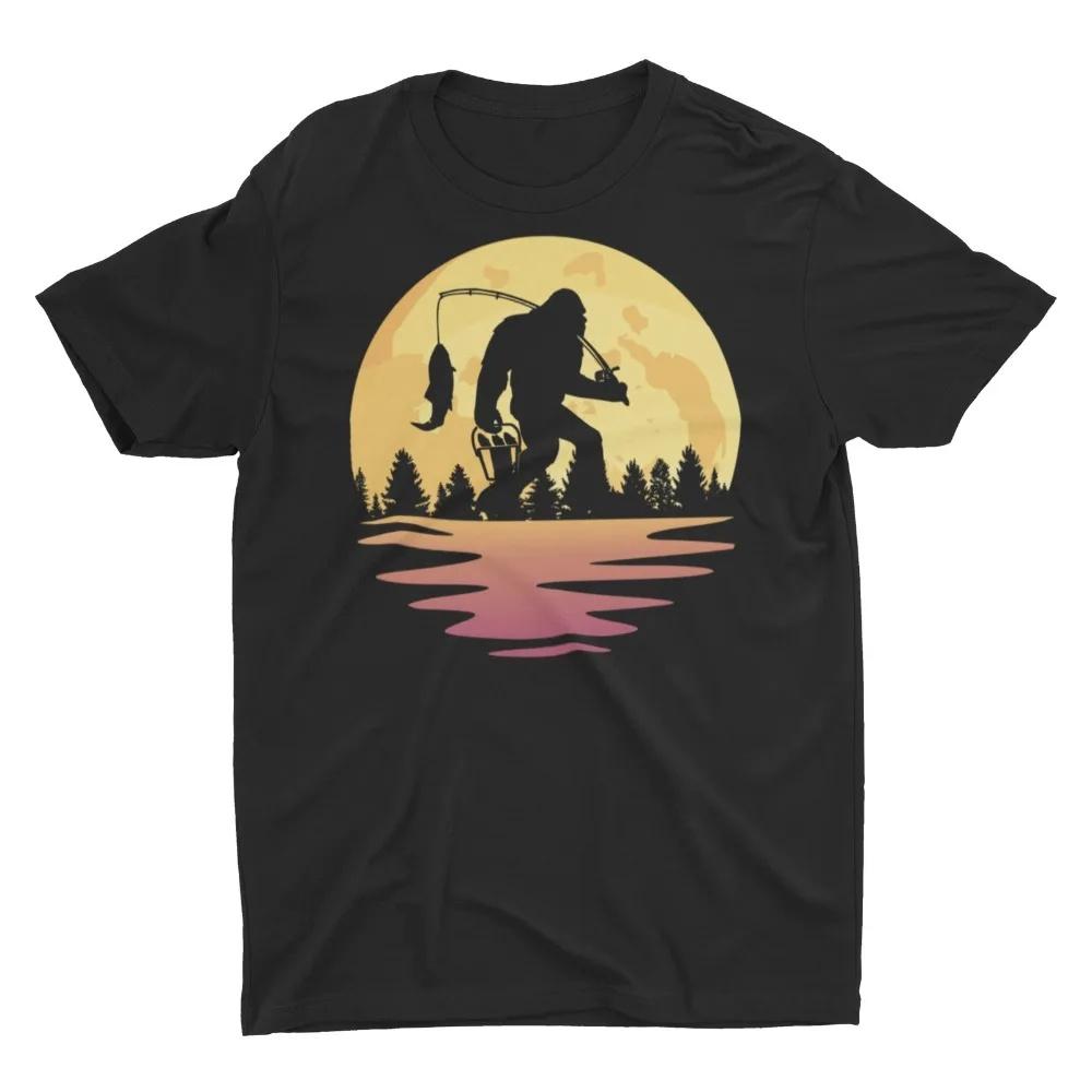 

Big Foot Fishing Night Sky Bigfoot Unisex T-Shirt Fishing Enthusiast Men Summer Round Neck Cotton Short Sleeve Printed T-shirt XXXL чёрный