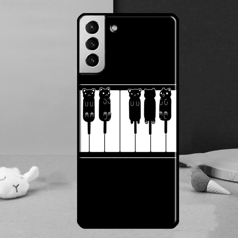 Piano Keys Musical Phone Case For Samsung Galaxy S25 S24 Ultra S9 S10 S20 S21 S22 Plus S23 FE S24 FE Cover