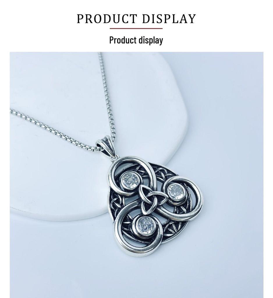 Xieweier Retro Celtic Knot Copper Unisex Yoga Necklace