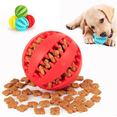Brinquedos para cães de estimação Brinquedo engraçado interativo Elasticidade macia Bola de mastigação para cães Bola de limpeza de dentes de cachorro Comida Bola de borracha extra-resistente para cães