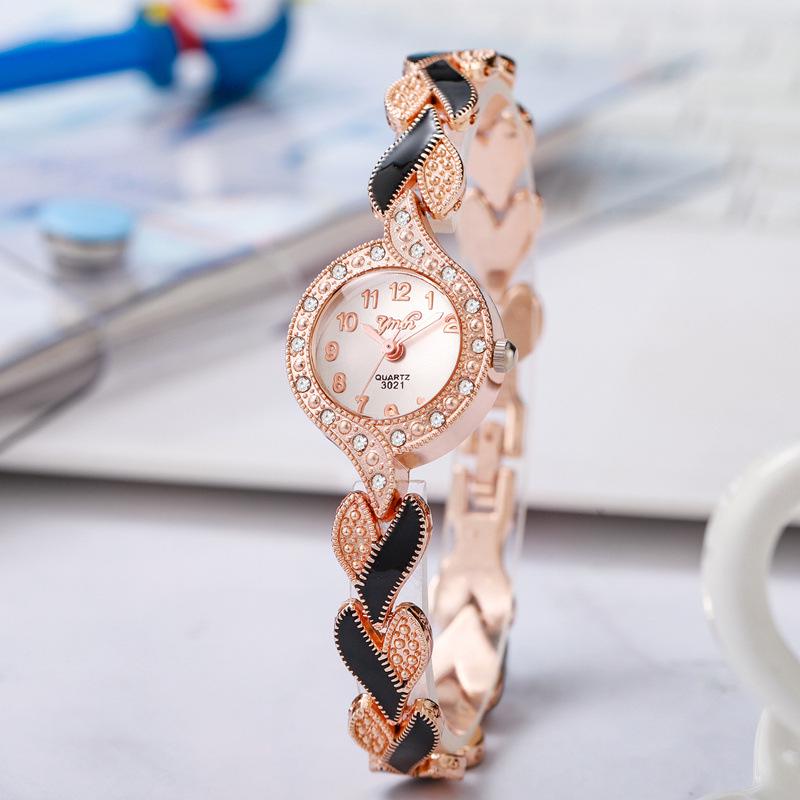 Women's Ceramic Strap Quartz Watch with Luxury Bracelet
