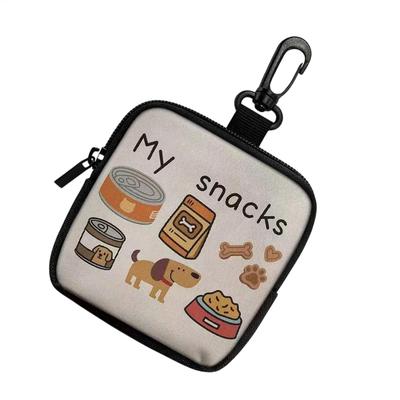 Sac à friandises pour chien Portable Distributeur de stockage de nourriture Sac d'entraînement pour chiot animal de compagnie pour camping extérieur Randonnée Alimentation Goûter Chiot