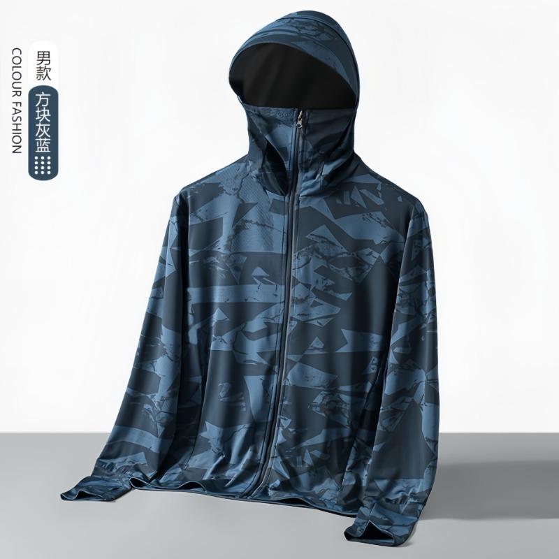 2025 Autumn Winter Thin Ice Silk Sun Protection Clothes for Men's Outdoor Fishing Cycling Sun Protection Clothes Thin Coat