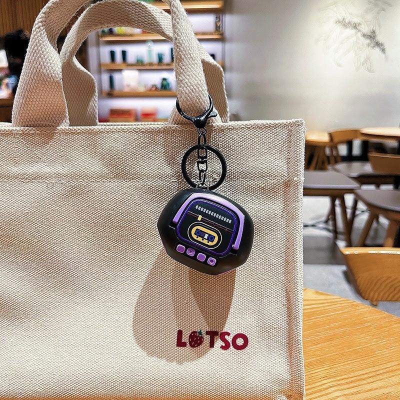 Vintage Cassette Recorder Design Keychain Soundable Hanging Ornament Fun Backpack Charm Gift for Children Students Party Favors and Classroom Rewards