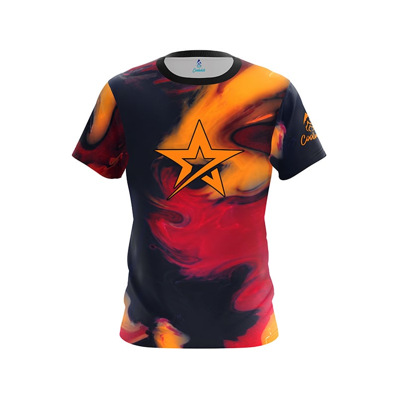 New = Roto Grip Leopard Red Lip Split Color Bowling Jersey Short Sleeve Performance Sports Tee Fan Casual Streetwear Tops