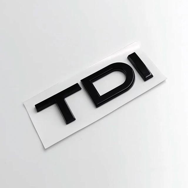 AAZN1 3D TFSI TDI Autoaufkleber ABS Buchstaben Logo Heckklappe Kofferraum Emblem Abzeichen Aufkleber für A3 A4 A5 A6 A7 A8 Q2 Q3 Q5 Q7 Zubehör