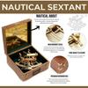 20.32 cm Brass Nautical Gold Sextant Navigation Instrument  Marine Navigation Astrolabe Marine Instrument Gift For Dad