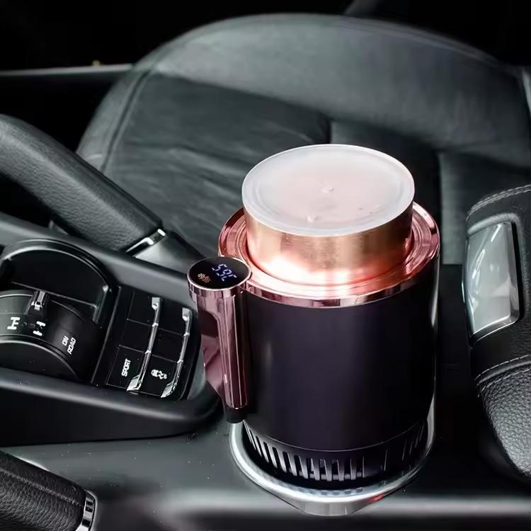Portabicchieri per Auto Raffreddatore & Riscaldatore con Display Digitale, Porta Bevande Universale 12V Riscaldato/Raffreddato per Caffè