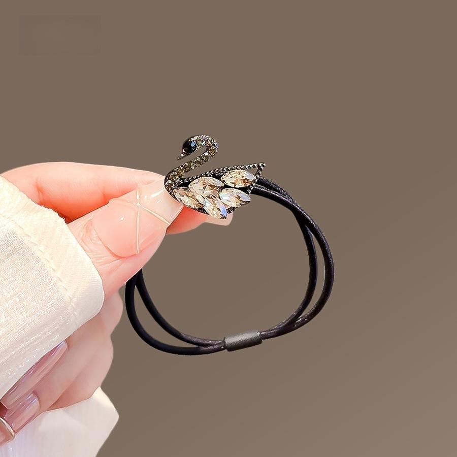 Super Immortal Butterfly Hair Rope Mori Imitation Crystal Durable Headrope Delicate Hair Tie Women's Rubber Band Hair Rope Headgear