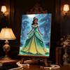 Disney Pearl Painting Princess Tiana Green Gold Gradient Skirt Creative 5D Exquisite Landscape Sparkling Craft Home Wall Decor DIY Handmade Gift
