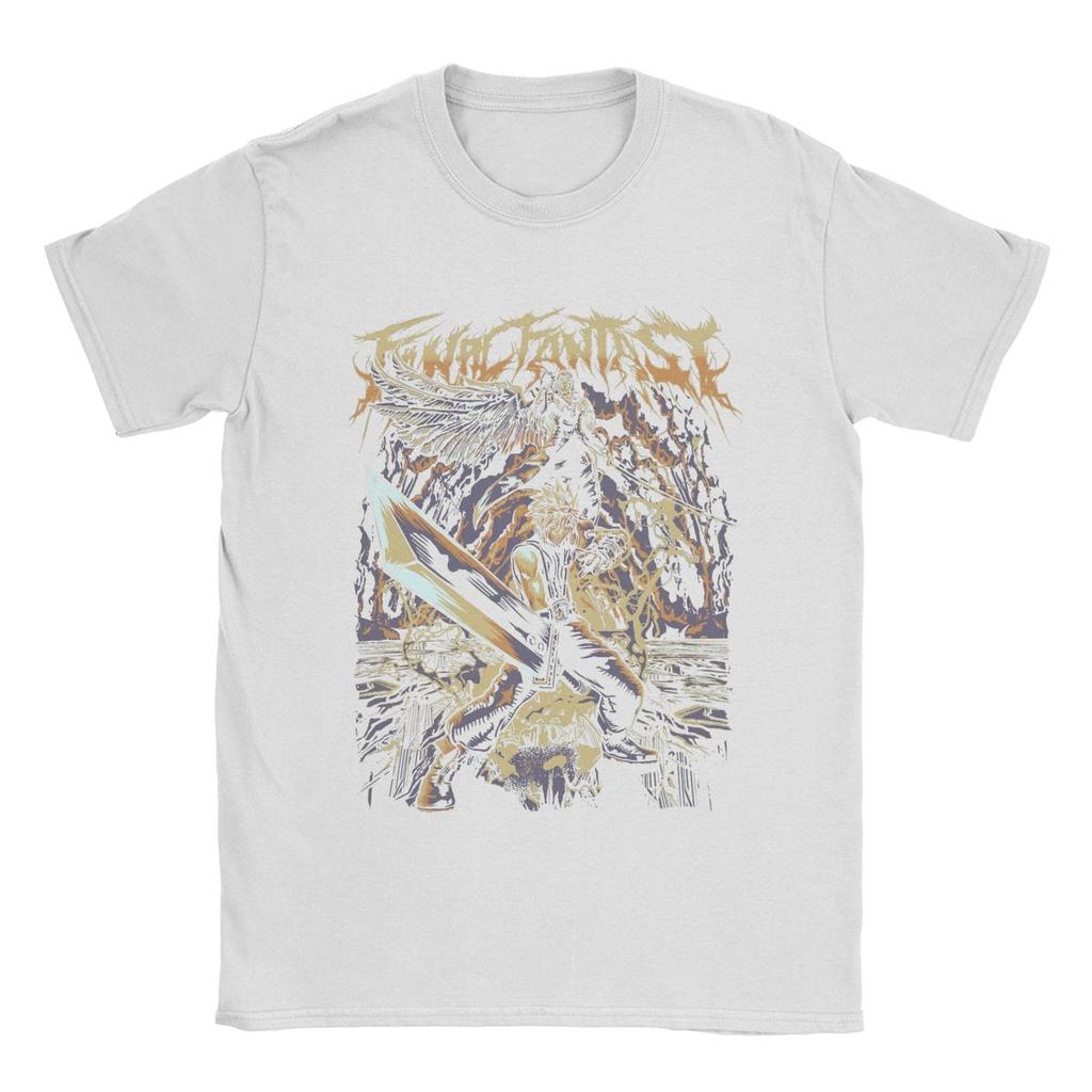 Final Fantasy ALT3 T Shirts for Men Pure Cotton Humorous T-Shirt Round Collar Tees Short Sleeve Clothes Gift Idea