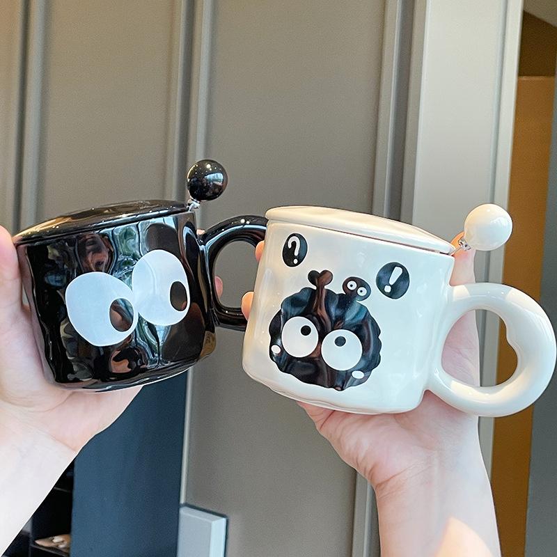 Cute Cartoon Ceramic Mug With Lid Funny Mugs Coffee Cups Cup for Tea Original Breakfast Cups Drinkware Personalized Gift Beer