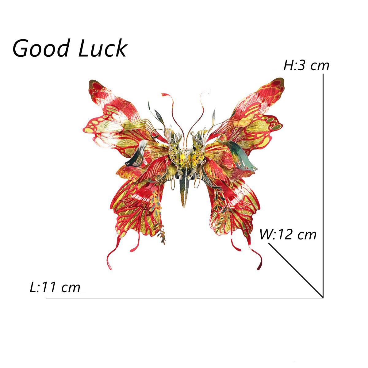 

Multicolour Beautiful Butterfly 3D Metal Puzzle Embodies Implied Meaning Of Love Health Fortune Friendship Assembly Model Puzzle