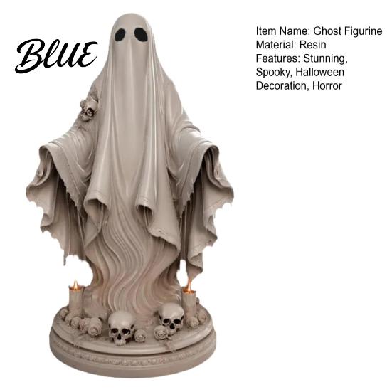 Colorful Ghost Decoration Halloween Figurine Spooky Resin Skulls Statue for Hand-painted Figurine Tiered Tray Home Table Centerpiece Party Supplies