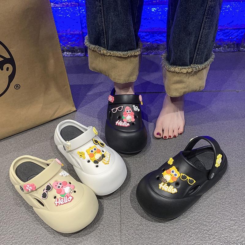 Hole shoes women's new summer wear platform eva sandals non-slip cute beach sandals