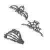 3pcs Halloween Bat Claw Hair Clips Cold Simple Back of Head Shark Clip Hair Accessories for Halloween