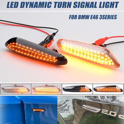 2 Stück LED Dynamische Seitenmarkierungsblinker Sequentieller Blinker für BMW E60 E61 E90 E91 E81 E83 E84 E88 E92 E93 E82 E46