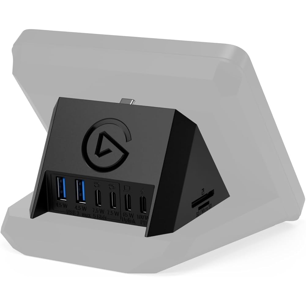 

Elgato USB Hub – Optional for Stream Deck+, Two USB-C Ports, Two USB-A Ports, USB PD Port, SD/microSD Card Reader, Compatible with Mac/PC