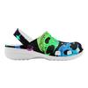 White EVA Clogs with Mini Skull Print, Lightweight Slip On Garden Shoes, Breathable Beach Sandals, Indoor Outdoor Slippers for Men Women