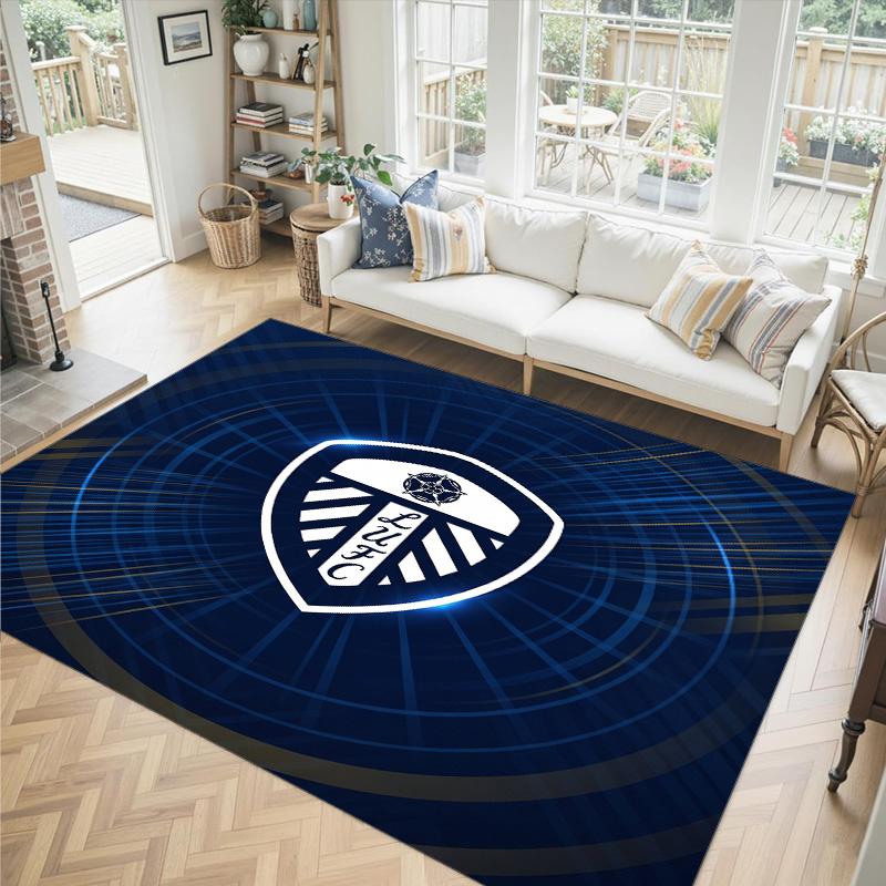 Leeds United Design Crystal Velvet Carpet Cozy Non?Slip Printed Rug For Bedroom Living Room Entrance