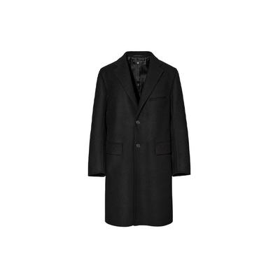 Jil Sander Współpraca Jednolity Kolor Średniej Długości Codzienny Jednorzędowy Płaszcz Męskie płaszcze Czarny 445768-09