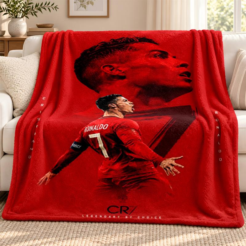 Cristiano Ronaldo blanket Flannel Blanket Soft Cozy Plush Throw for Sofa Bed Lightweight Home Decoration Outdoor camping