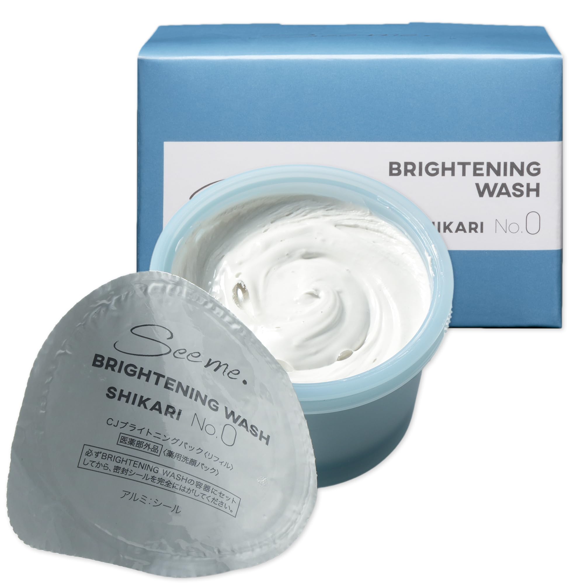 

SHIKARI Brightening Wash [1 Refill] Facial Cleansing Pack [A new face-washing experience with this quasi-drug that simultaneously combats pore impurit