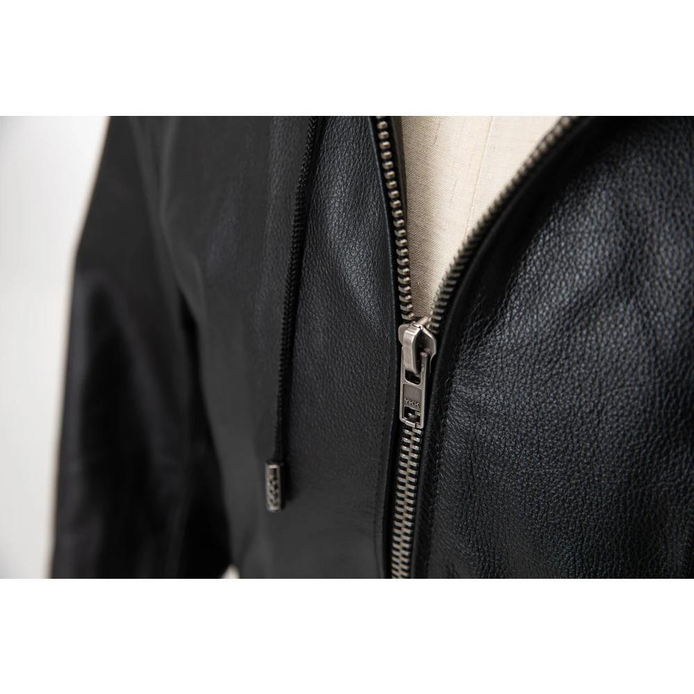 Chinese Size Men Leather Jacket Hooded Soft Natural Cowhide Genuine Leather Coat Hood Man Clothes Spring Autumn Clothing